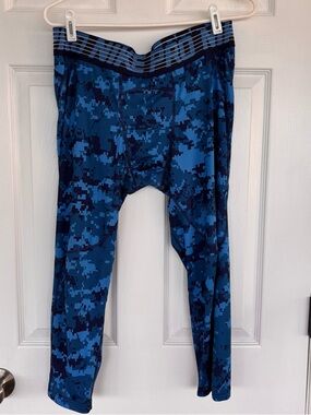 NIKE Men’s Compression Tights Pro HyperCool Size XXL Navy Blue Digital Camo